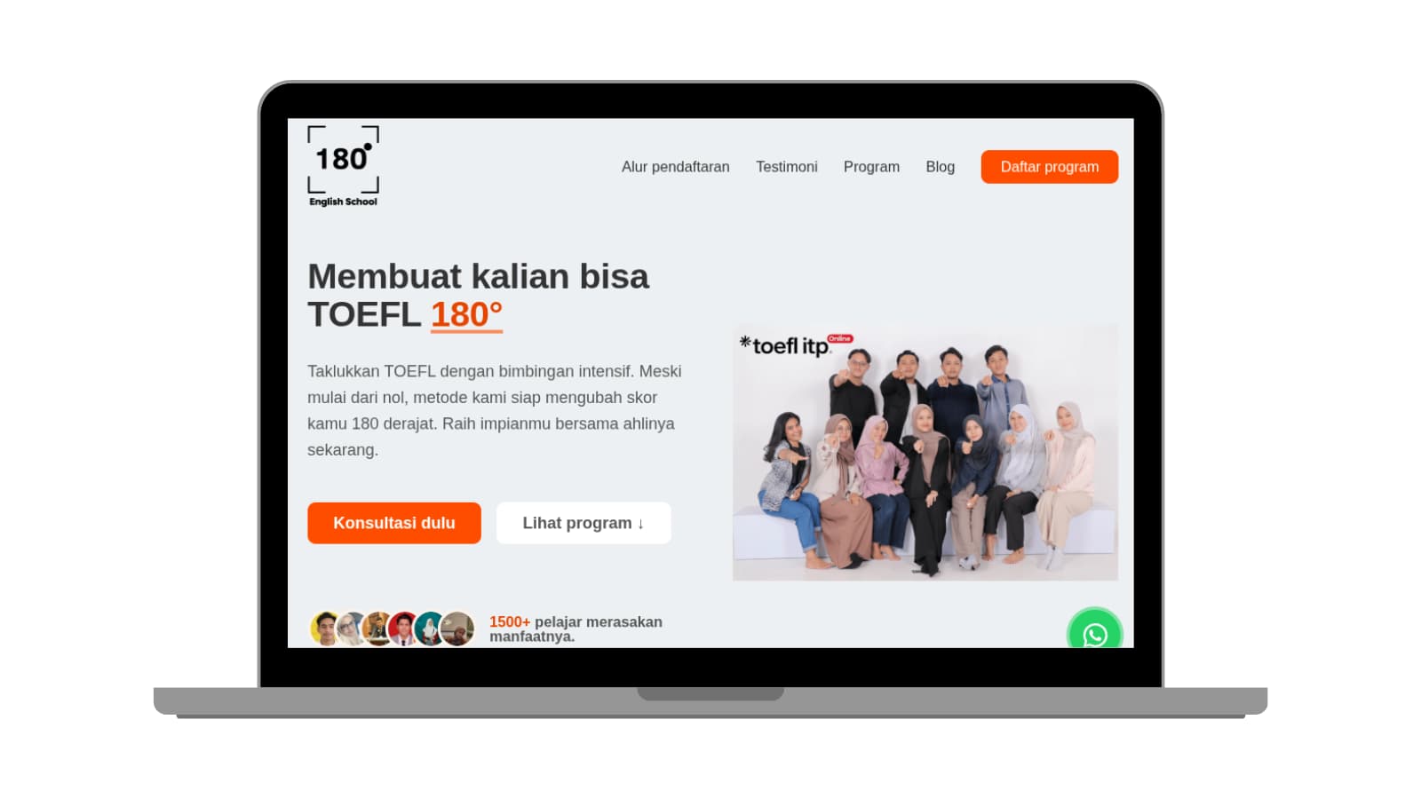 Website Kursus Bahasa Inggris