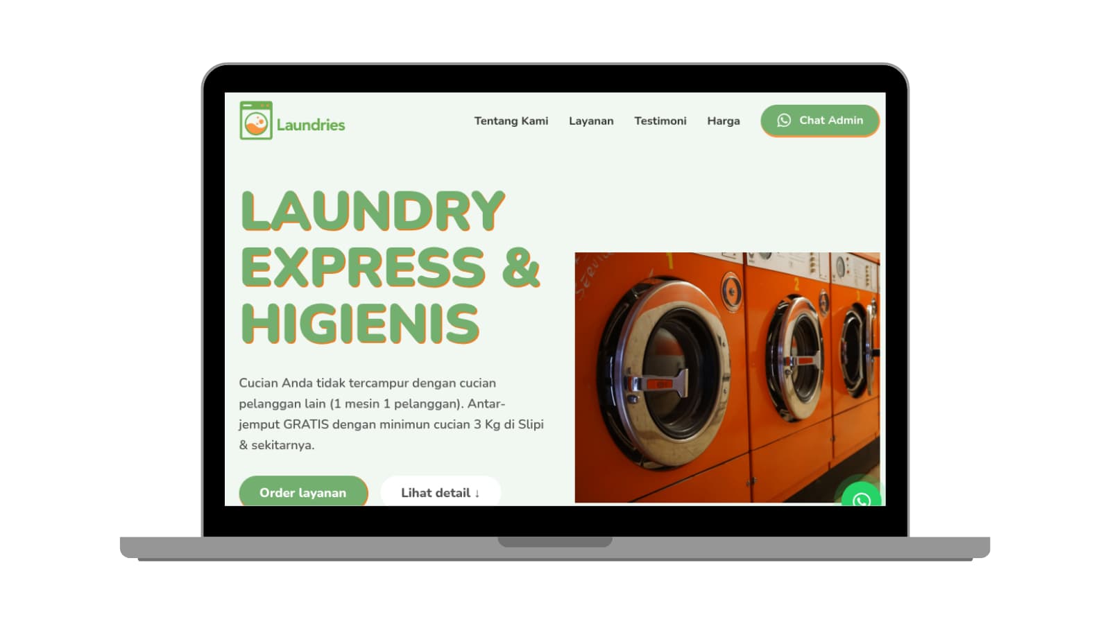 Template Website Laundry